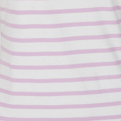Chalk Pink - Back - Lazy Jacks Womens-Ladies Striped T-Shirt Dress