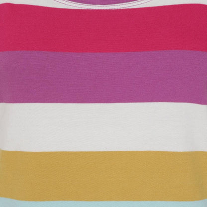 Multicoloured - Side - Lazy Jacks Womens-Ladies Striped T-Shirt Dress