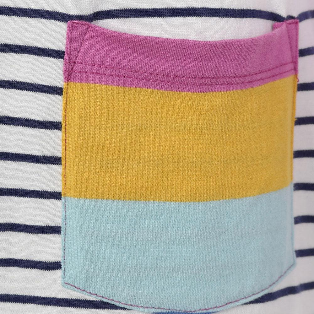 Bright Rose - Back - Lazy Jacks Girls Long-Sleeved T-Shirt Dress