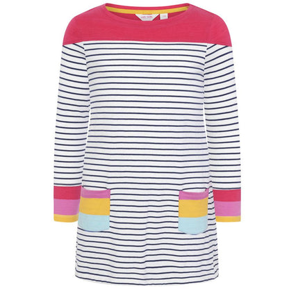Bright Rose - Front - Lazy Jacks Girls Long-Sleeved T-Shirt Dress