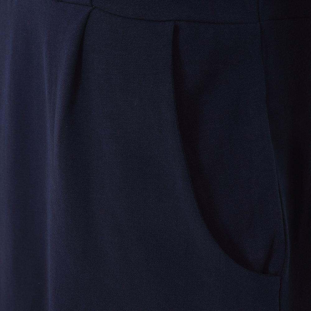 Marine - Pack Shot - Lazy Jacks Womens-Ladies Pocket Long-Sleeved Dress