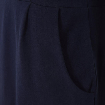 Marine - Pack Shot - Lazy Jacks Womens-Ladies Pocket Long-Sleeved Dress