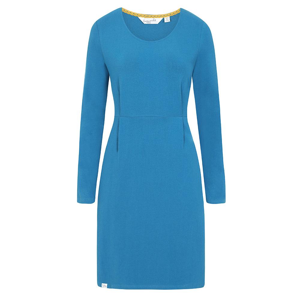 Peacock - Back - Lazy Jacks Womens-Ladies Long-Sleeved Dress