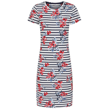 Red - Back - Lazy Jacks Womens-Ladies Meadow T-Shirt Dress