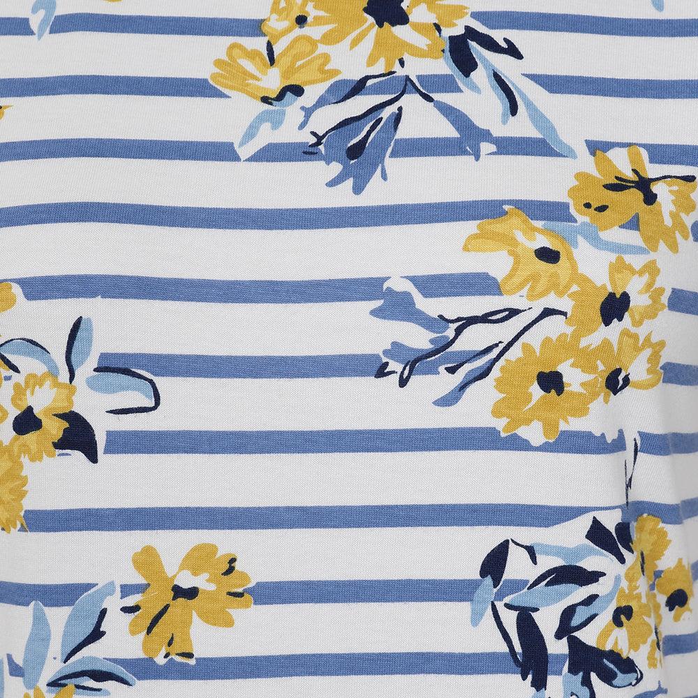 Blue - Side - Lazy Jacks Womens-Ladies Meadow T-Shirt Dress