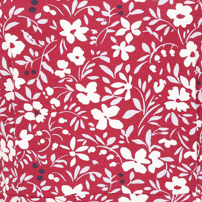 Red-White - Side - Lazy Jacks Womens-Ladies Petal Long-Sleeved Dress