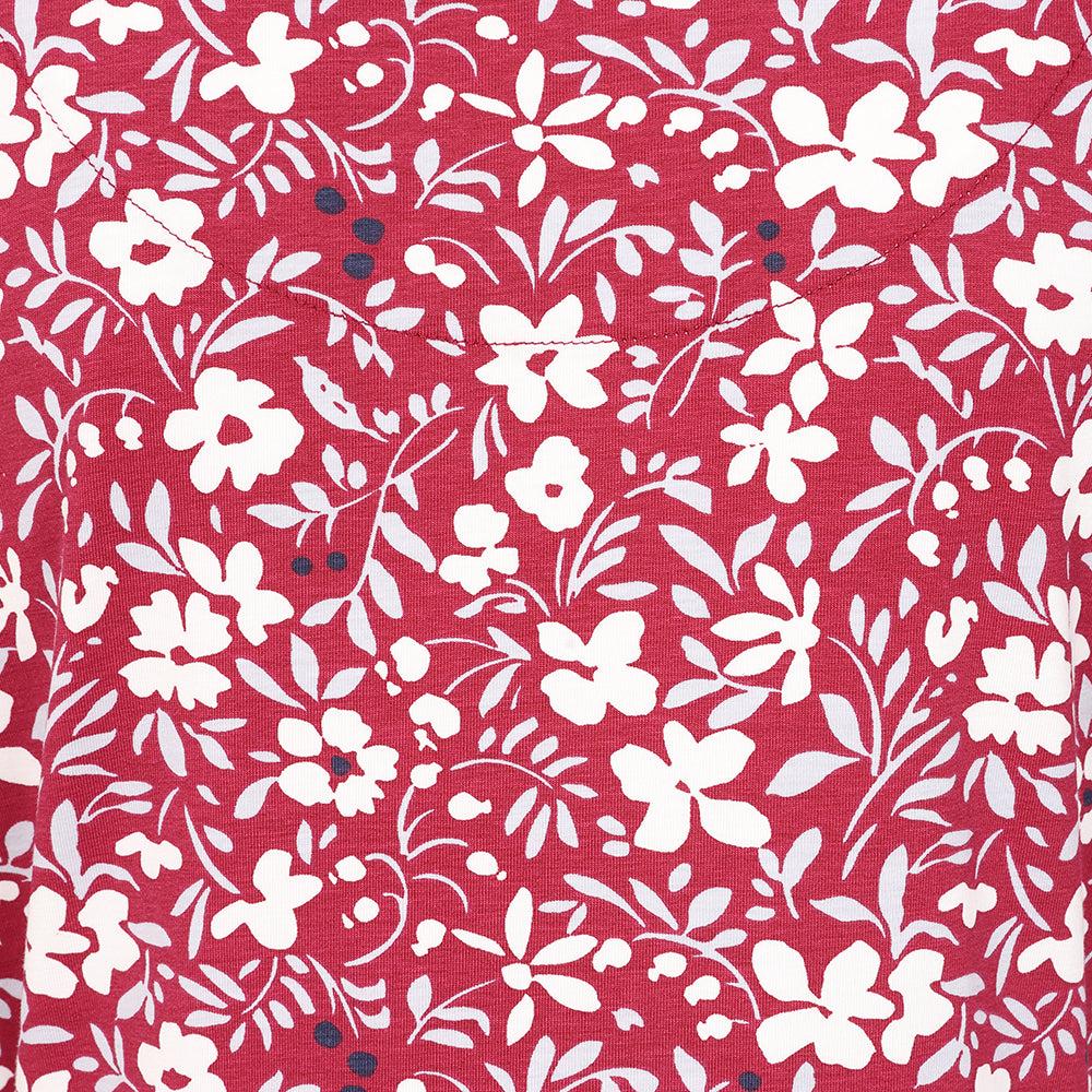 Red-White - Pack Shot - Lazy Jacks Womens-Ladies Petal Long-Sleeved Dress