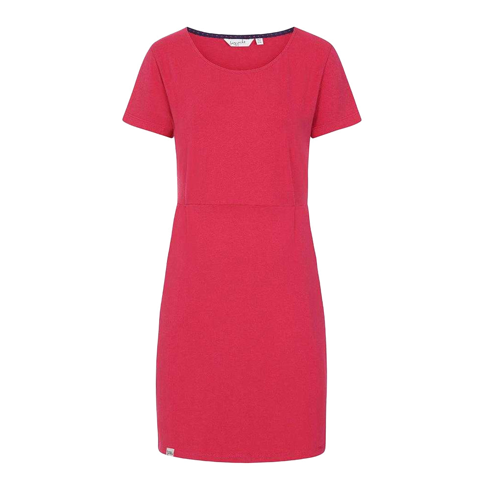 Watermelon - Front - Lazy Jacks Womens-Ladies Plain Capped Sleeved Dress