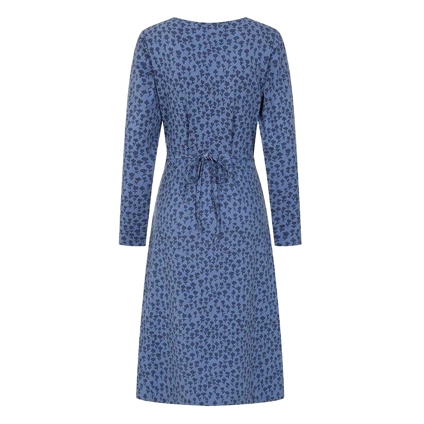 Blue - Back - Lazy Jacks Womens-Ladies Long-Sleeved Midi Dress