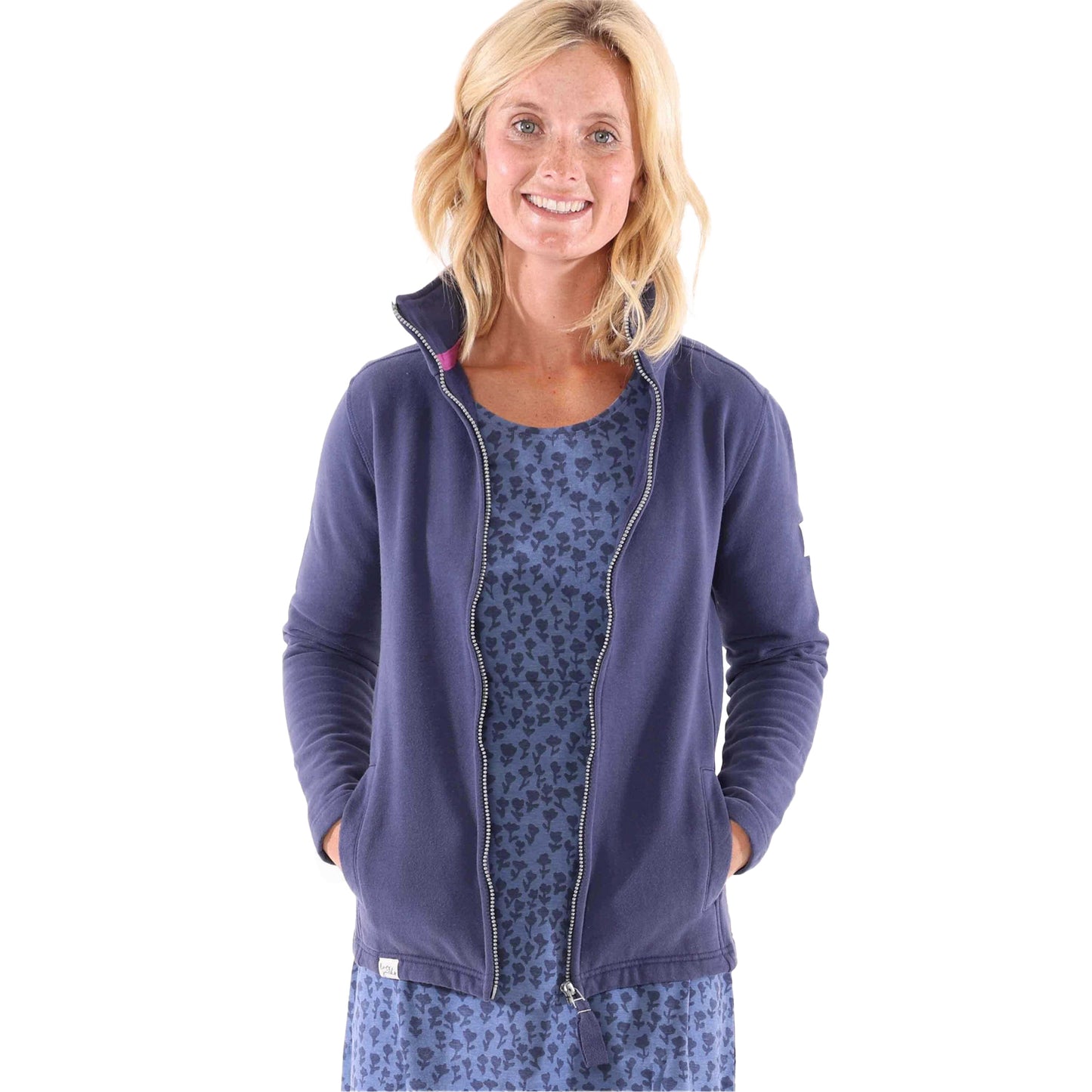 Blue - Lifestyle - Lazy Jacks Womens-Ladies Long-Sleeved Midi Dress