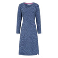 Blue - Front - Lazy Jacks Womens-Ladies Long-Sleeved Midi Dress