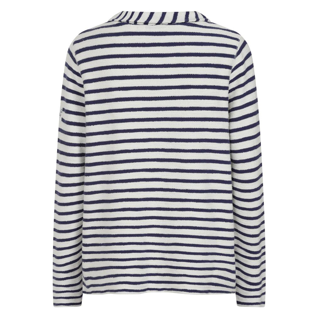 Ivory - Lifestyle - Lazy Jacks Womens-Ladies Striped Sweatshirt