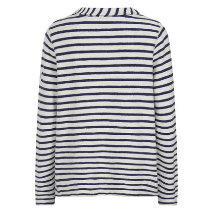 Ivory - Lifestyle - Lazy Jacks Womens-Ladies Striped Sweatshirt