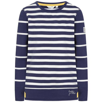 Twilight - Front - Lazy Jacks Womens-Ladies Striped Crew Neck Sweatshirt