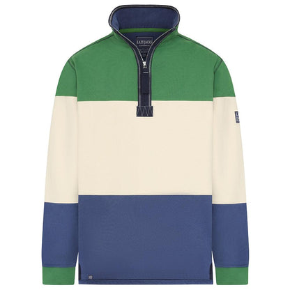 Fairway Green - Front - Lazy Jacks Mens Colour Block Sweatshirt