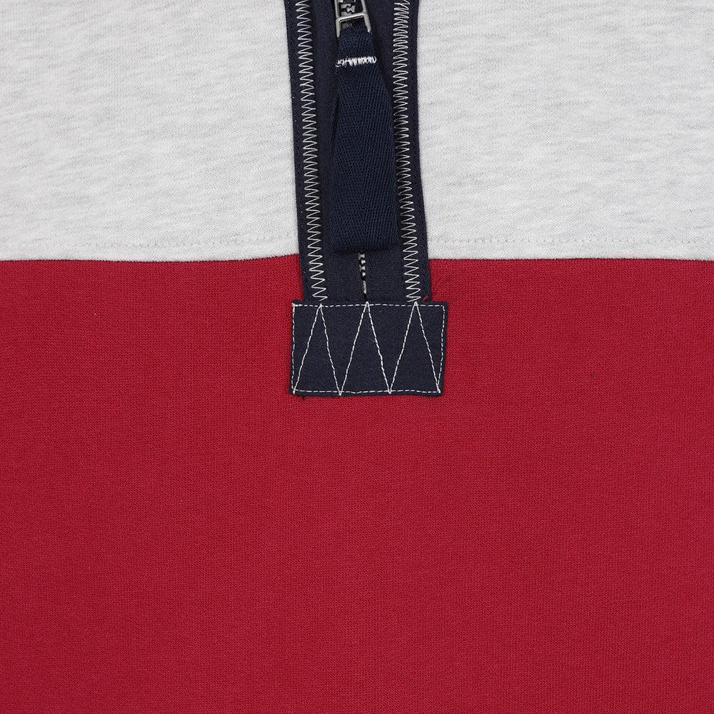 Rouge - Side - Lazy Jacks Mens Colour Block Sweatshirt