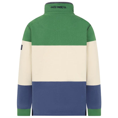 Fairway Green - Side - Lazy Jacks Mens Colour Block Sweatshirt