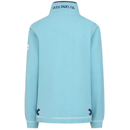 Spearmint - Lifestyle - Lazy Jacks Womens-Ladies Pique Button Neck Sweatshirt