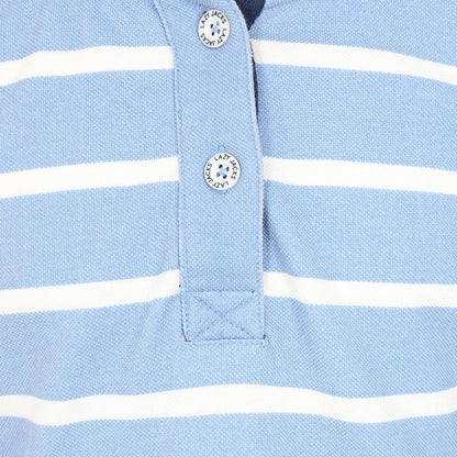 Sky - Back - Lazy Jacks Girls Striped Pique Sweatshirt
