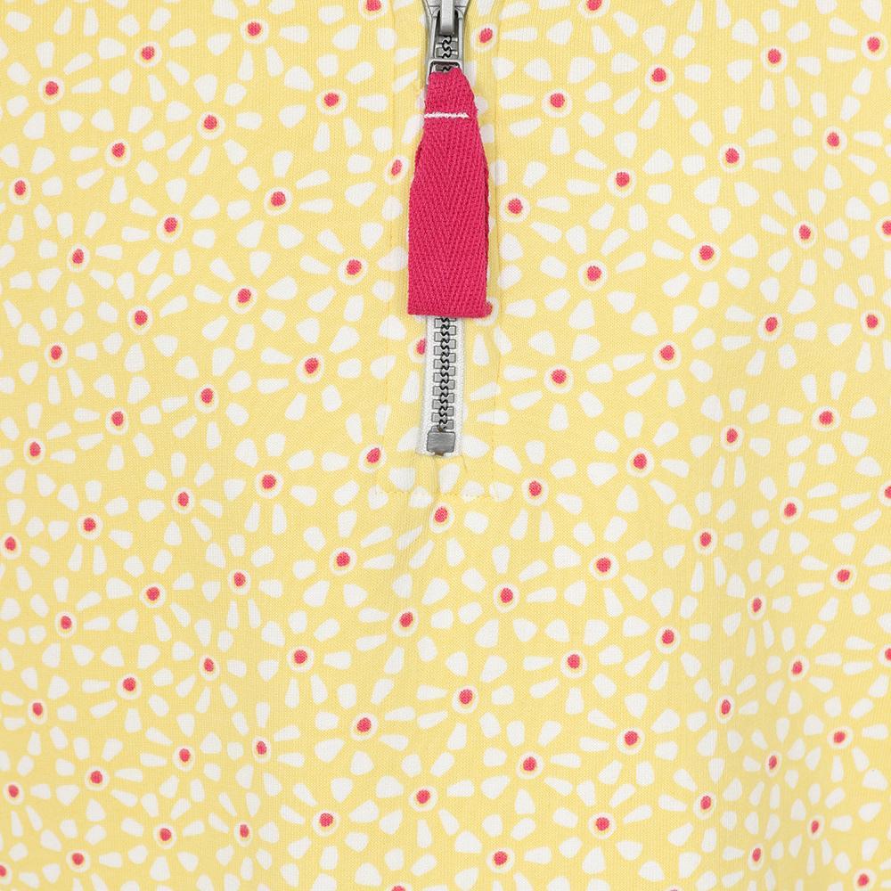 Sunshine - Side - Lazy Jacks Girls Printed Quarter Zip Sweatshirt