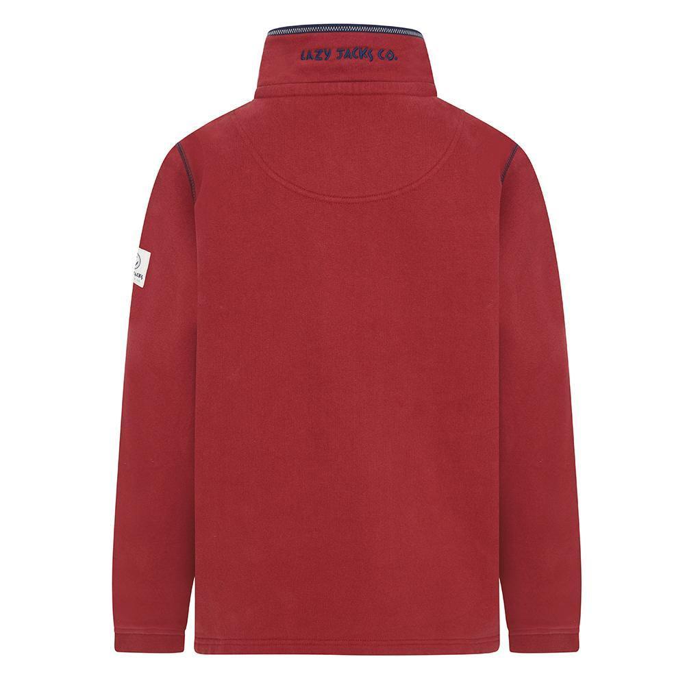 Sangria - Back - Lazy Jacks Boys Quarter Zip Sweatshirt