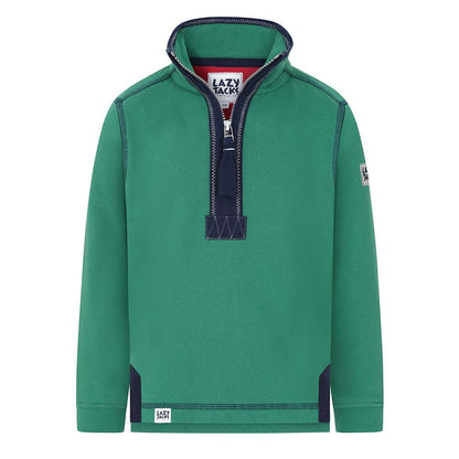 Fern - Front - Lazy Jacks Boys Quarter Zip Sweatshirt