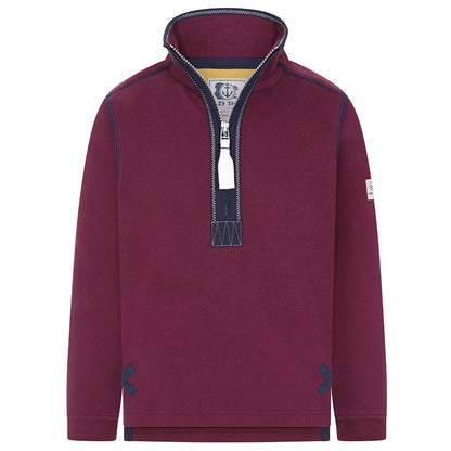 Currant - Front - Lazy Jacks Boys Quarter Zip Sweatshirt