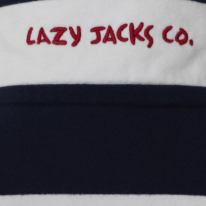 Black-White - Side - Lazy Jacks Boys Wide Stripe Sweatshirt
