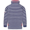 Marine-Red - Side - Lazy Jacks Boys Quarter Zip Sweatshirt