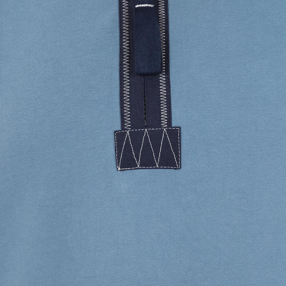 Airforce Blue - Back - Lazy Jacks Mens Panel Sweatshirt
