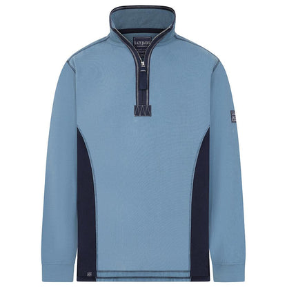 Airforce Blue - Front - Lazy Jacks Mens Panel Sweatshirt
