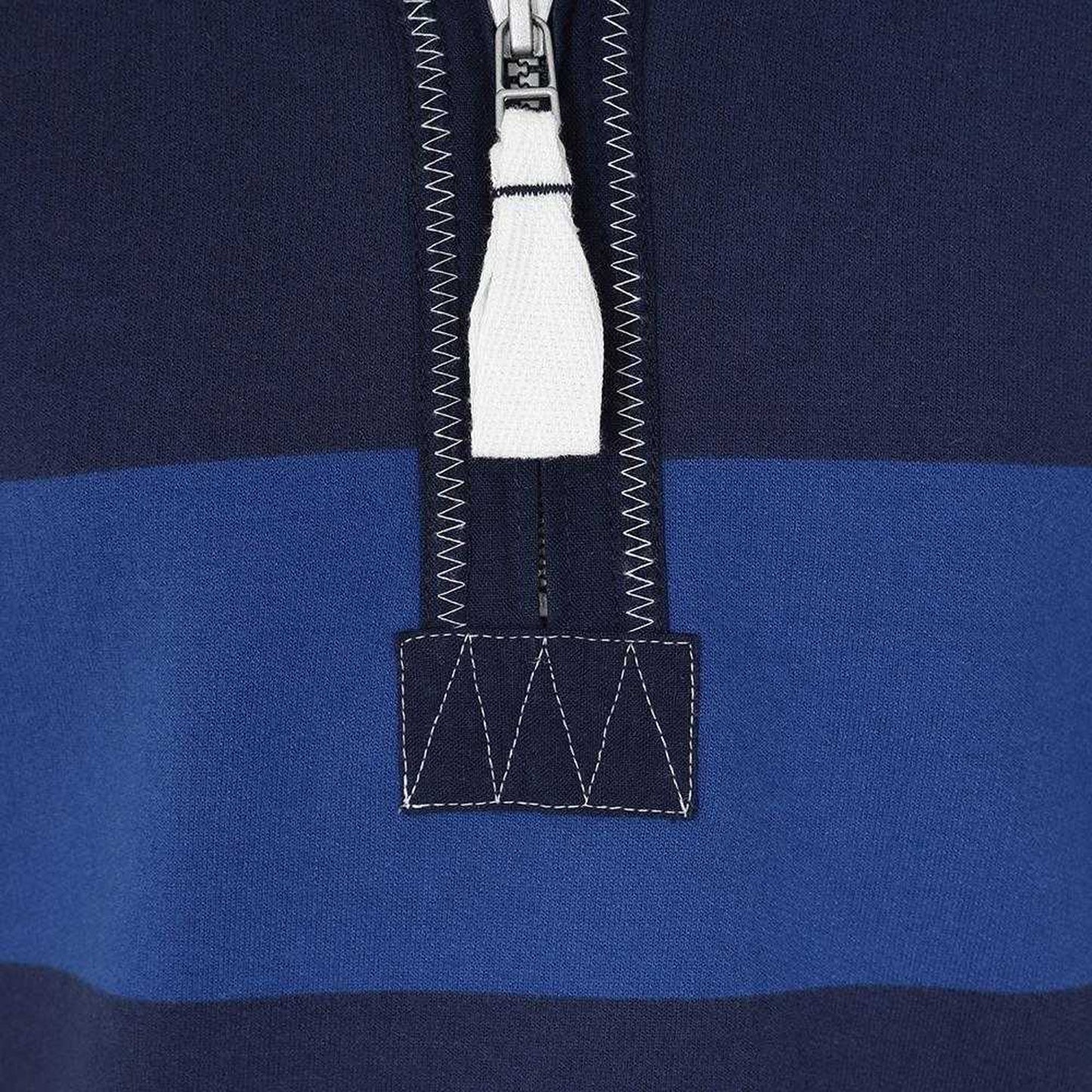 Royal Blue - Side - Lazy Jacks Boys Striped Half Zip Sweatshirt