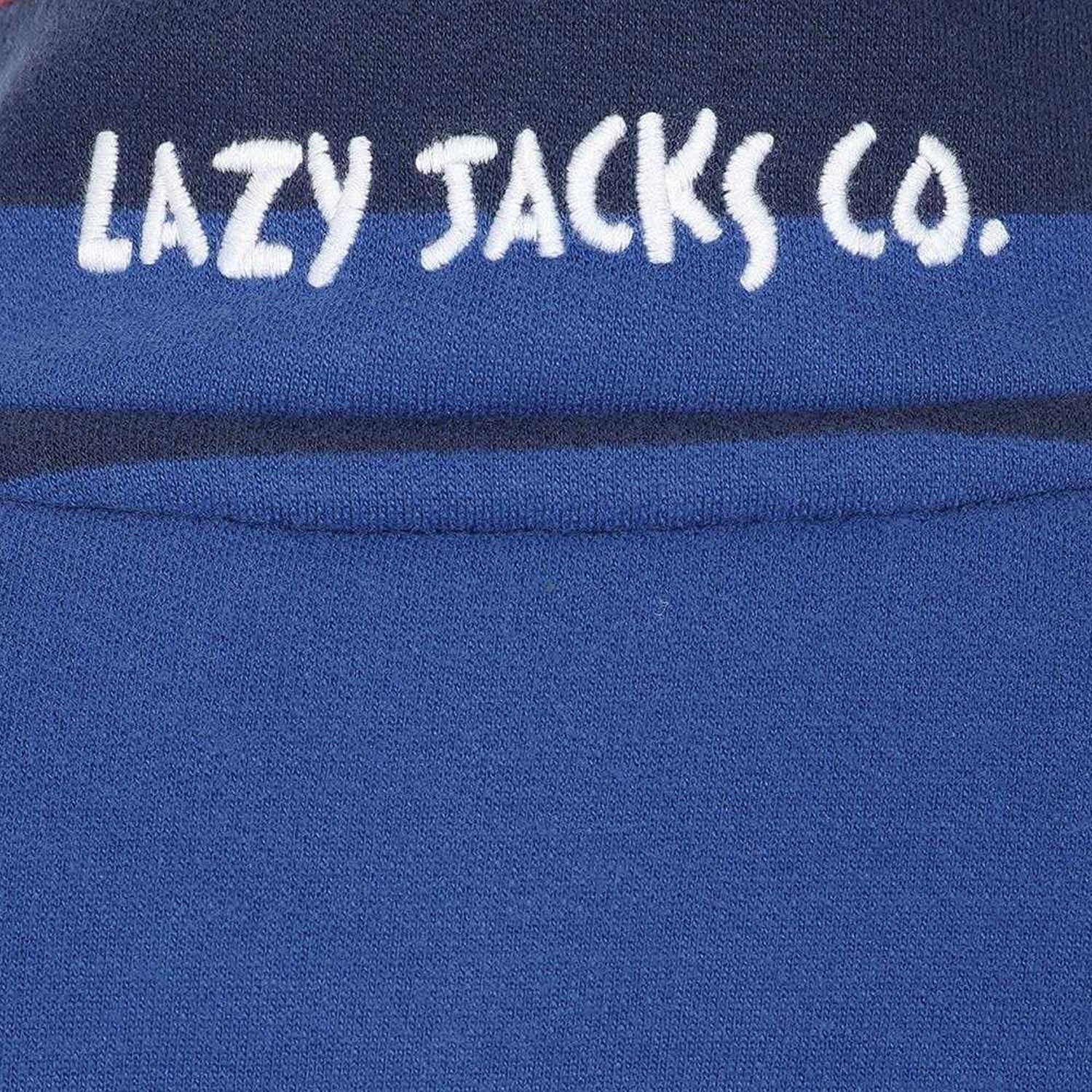 Royal Blue - Lifestyle - Lazy Jacks Boys Striped Half Zip Sweatshirt