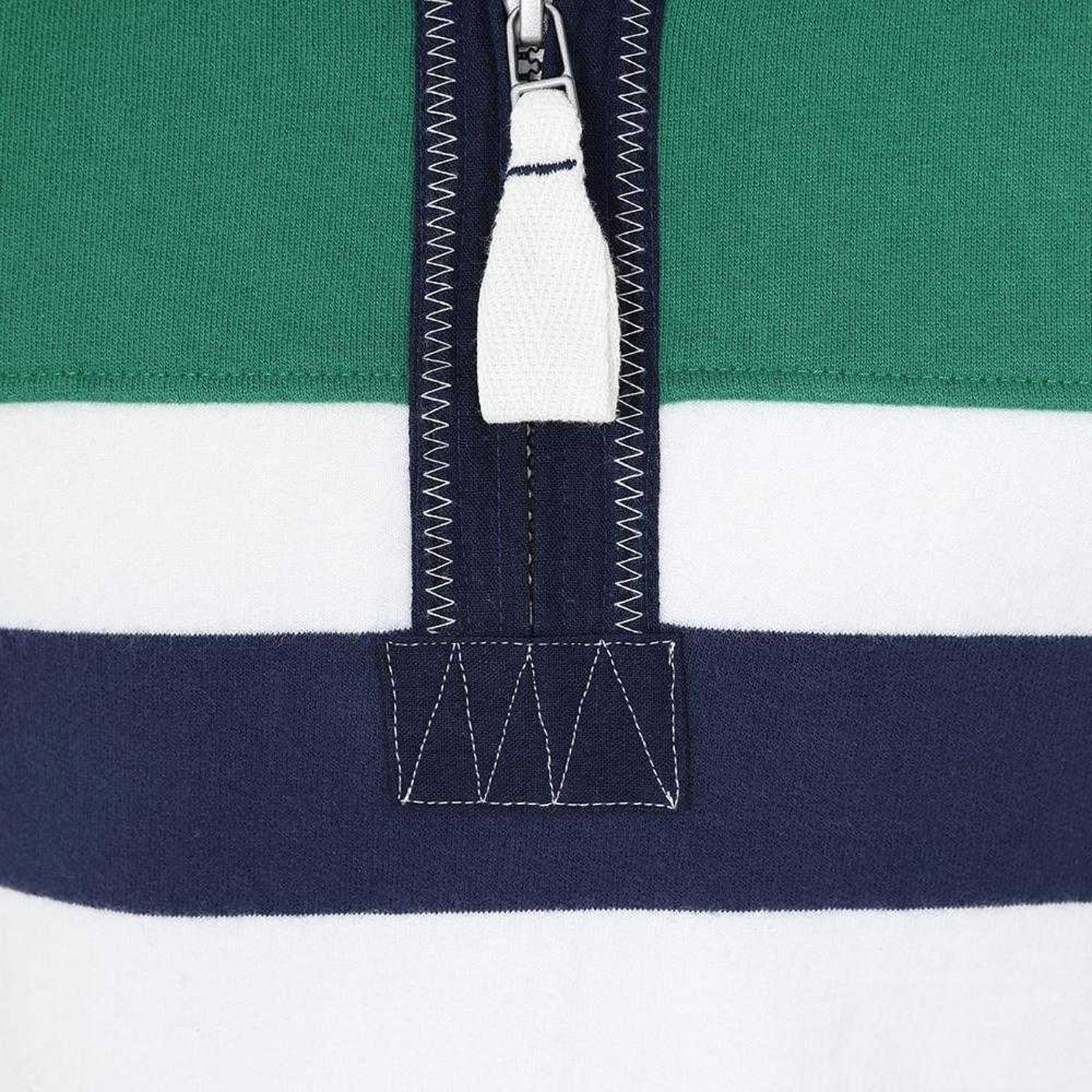 Fern - Side - Lazy Jacks Boys Striped Half Zip Sweatshirt