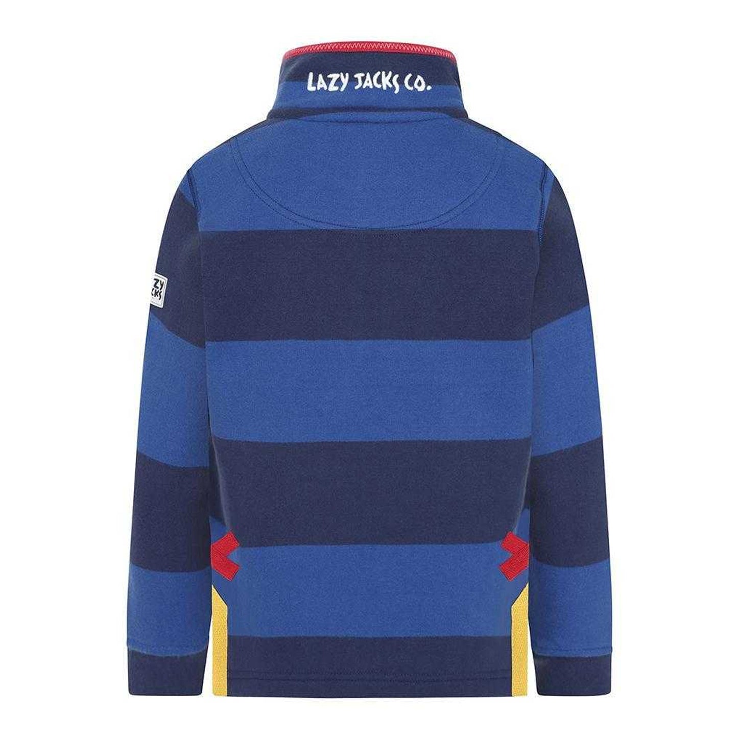 Royal Blue - Back - Lazy Jacks Boys Striped Half Zip Sweatshirt