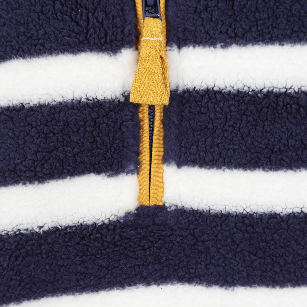 Marine - Side - Lazy Jacks Boys Quarter Zip Sweatshirt