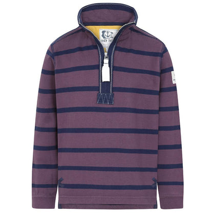 Grape - Pack Shot - Lazy Jacks Childrens-Kids Striped Sweatshirt