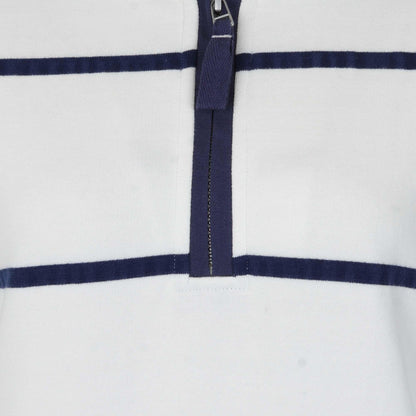 White - Side - Lazy Jacks Womens-Ladies Quarter Zip Sweatshirt