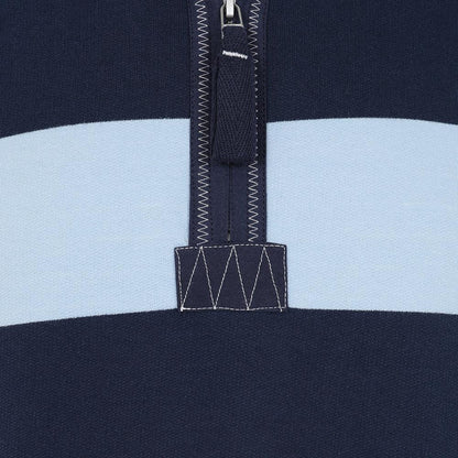 Sky - Side - Lazy Jacks Mens Striped Quarter Zip Sweatshirt