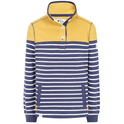 Heather - Back - Lazy Jacks Womens-Ladies Button Neck Sweatshirt