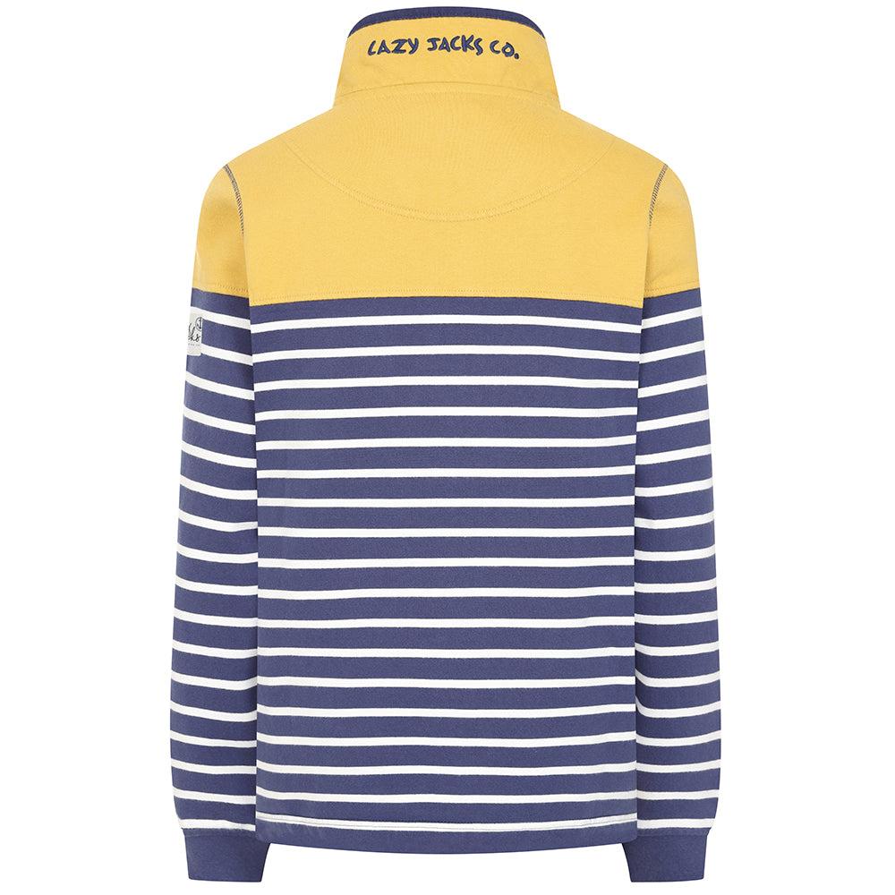 Heather - Lifestyle - Lazy Jacks Womens-Ladies Button Neck Sweatshirt