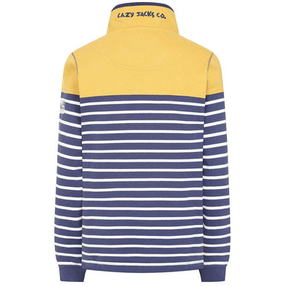 Heather - Lifestyle - Lazy Jacks Womens-Ladies Button Neck Sweatshirt