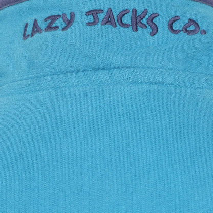 Turquoise - Pack Shot - Lazy Jacks Womens-Ladies Button Neck Sweatshirt