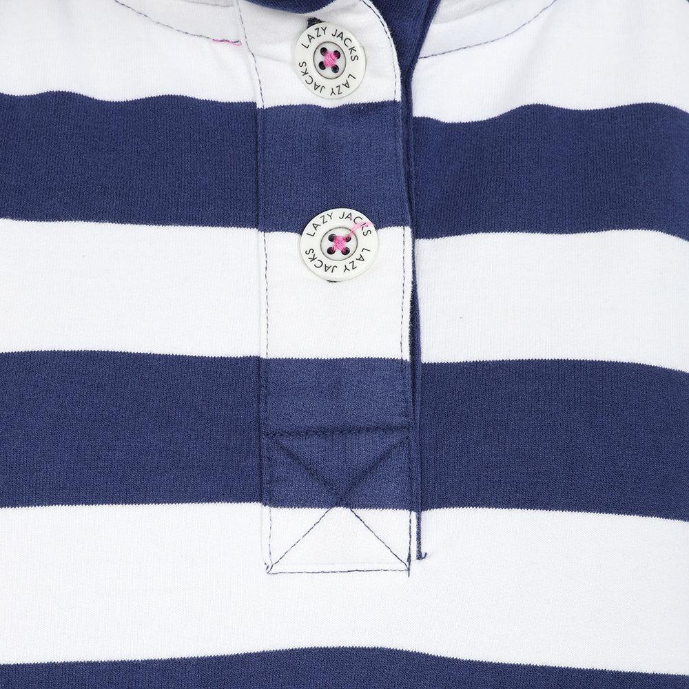 Twilight - Side - Lazy Jacks Womens-Ladies Button Neck Sweatshirt