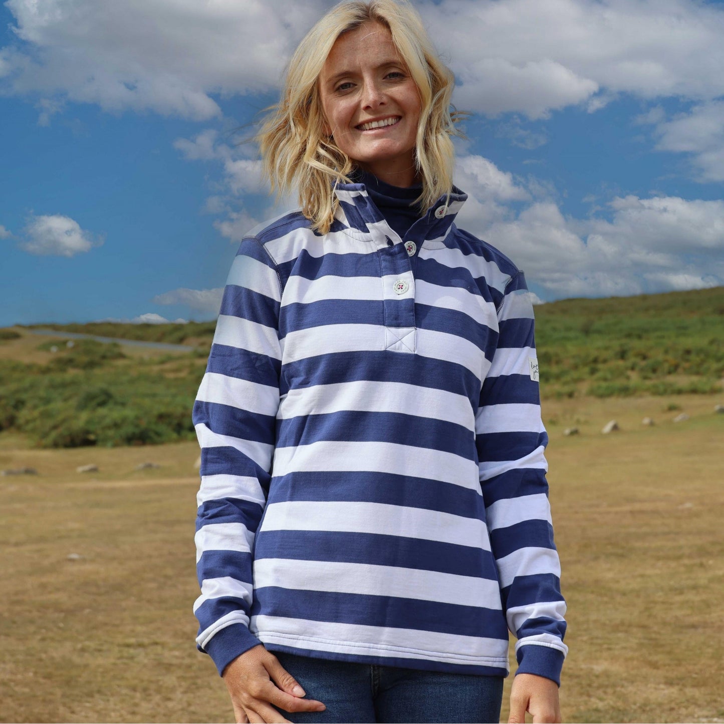 Twilight - Front - Lazy Jacks Womens-Ladies Button Neck Sweatshirt