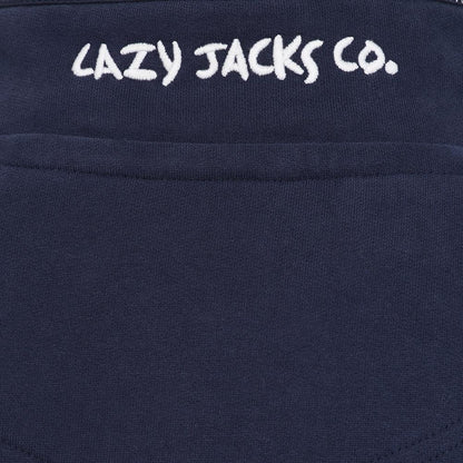 Rouge - Pack Shot - Lazy Jacks Mens Striped Sweatshirt
