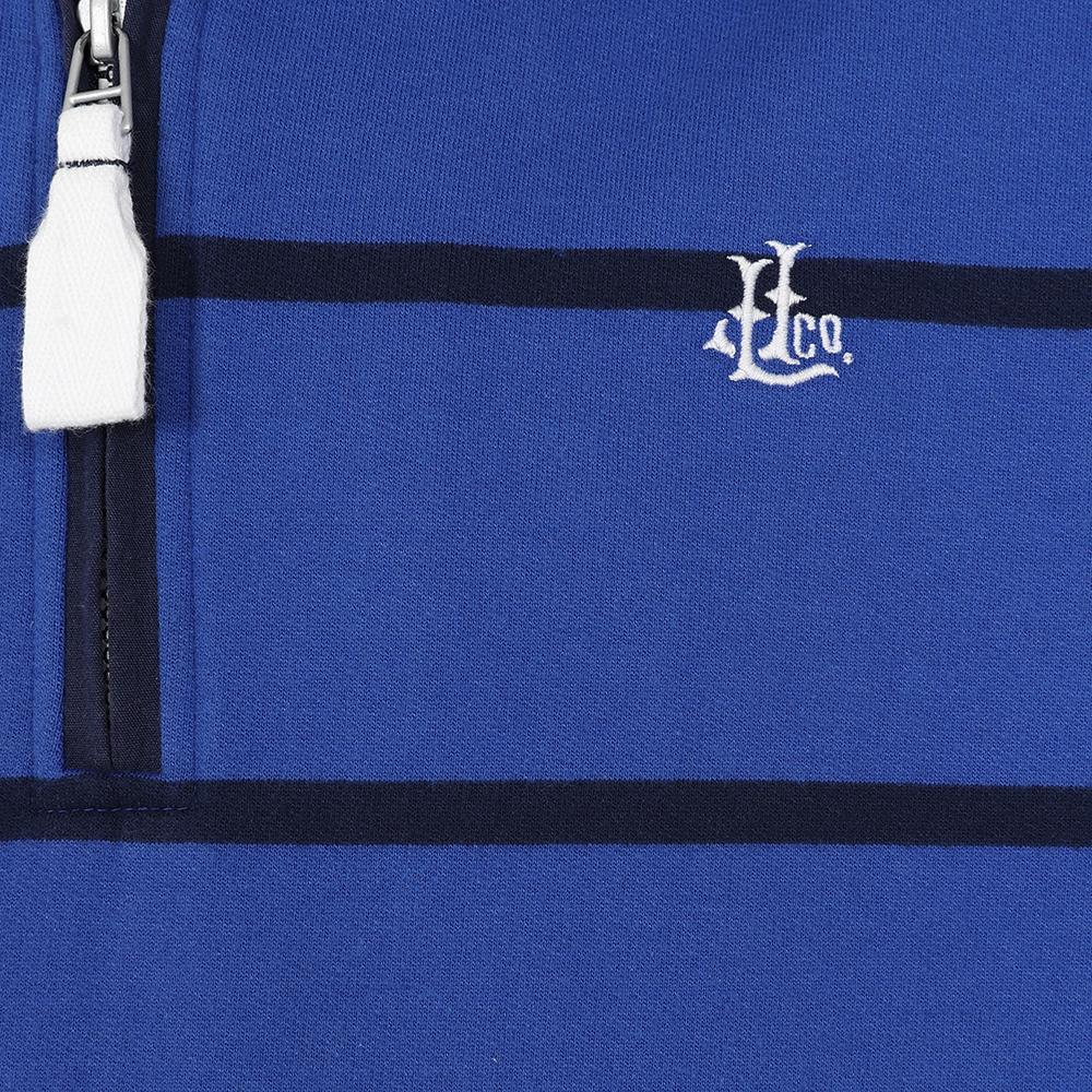 Royal Blue - Back - Lazy Jacks Mens Striped Sweatshirt