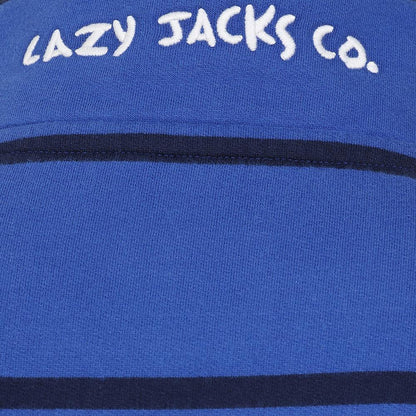Royal Blue - Lifestyle - Lazy Jacks Mens Striped Sweatshirt