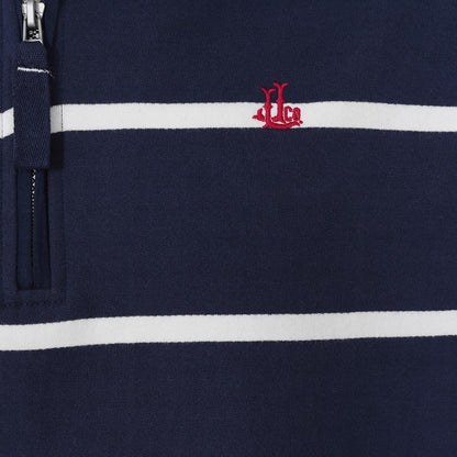 Marine - Back - Lazy Jacks Mens Striped Sweatshirt