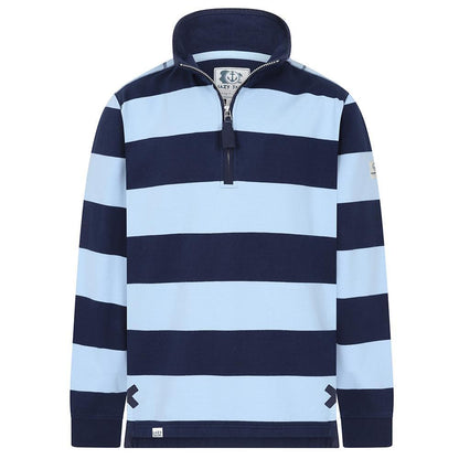 Sky - Front - Lazy Jacks Mens Striped Sweatshirt